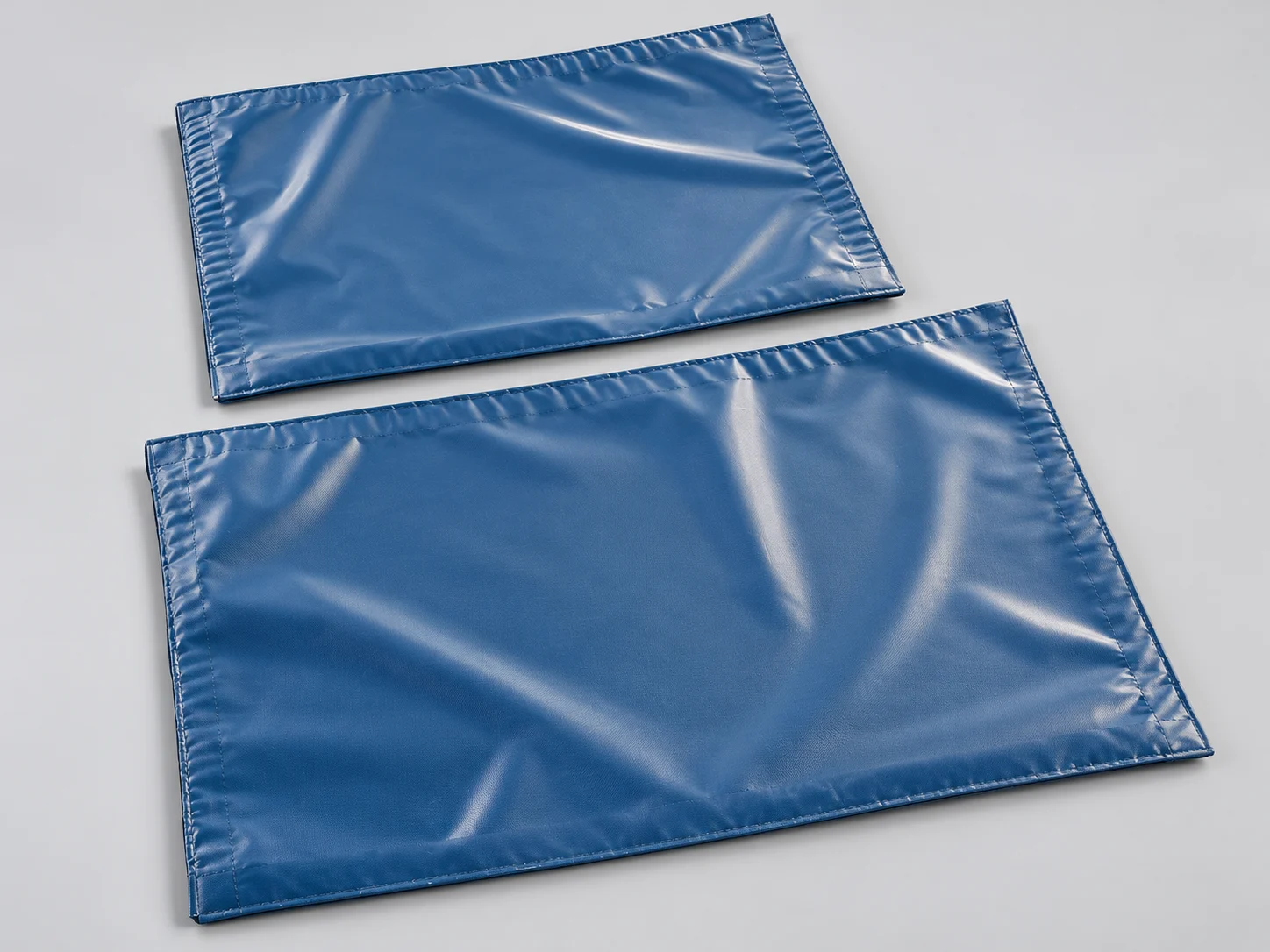 Blue protective cover samples